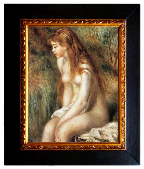 framed  Pierre Renoir Young Girl Bathing, Ta064